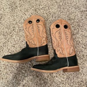 Justin boots black western boots